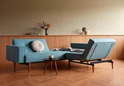 Schlafsofa mit Armlehnen Splitback Styletto dunkel