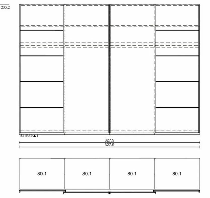 Schlafzimmer-Set Burgos 4tlg.