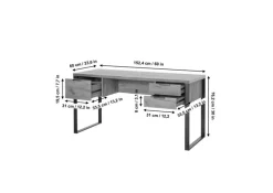 Schreibtisch Loop D 150