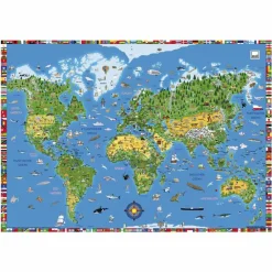 Schreibtischunterlage Weltkarte