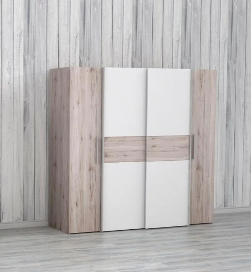 Schwebe-/Drehtürenschrank Kalixtus 200 x 190 cm