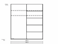 Schwebetürenschrank Burgos 200 x 217 cm