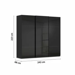 Schwebetürenschrank Contido-Glas 242 x 223 cm
