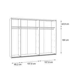 Schwebetürenschrank Fayola 270 x 211 cm