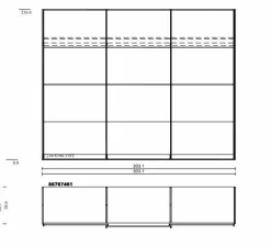 Schwebetürenschrank Liventio 300 x 236 cm