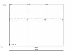 Schwebetürenschrank Lousada 302 x 235 cm