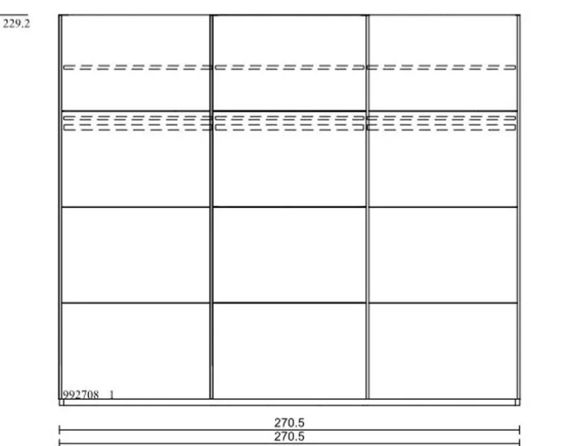 Schwebetürenschrank Montino 270 x 230 cm
