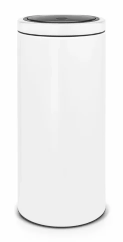 Touch Bin White 30l