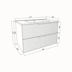 Waschbeckenunterschrank Sidney