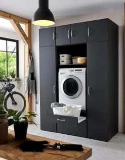 Waschmaschineneinbauschrank Multiraumkonzept