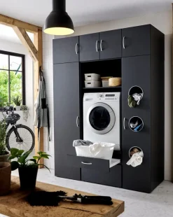 Waschmaschineneinbauschrank Multiraumkonzept