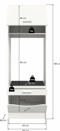 Waschmaschinenschrank Lucca