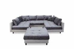 Wohnlandschaft mit Hocker Antonia